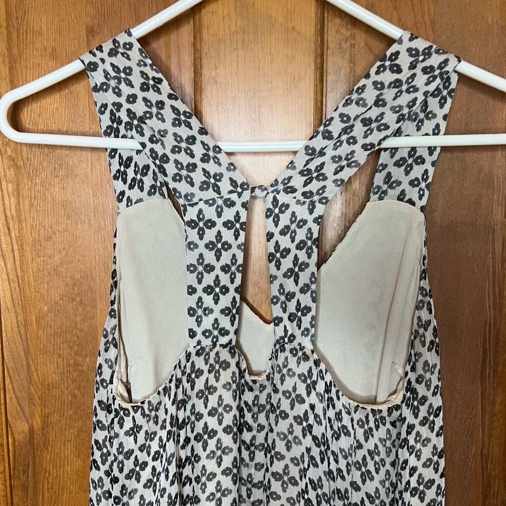 NWOT MASSIMO DUTTI maxi sleeveless dress brown floral print size 4 EUR 36 - Picture 3 of 4